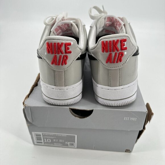 Nike Air Force 1 Women White Essential Light Patent Leather Ore Sneaker 10 Shoes - Picture 8 of 12